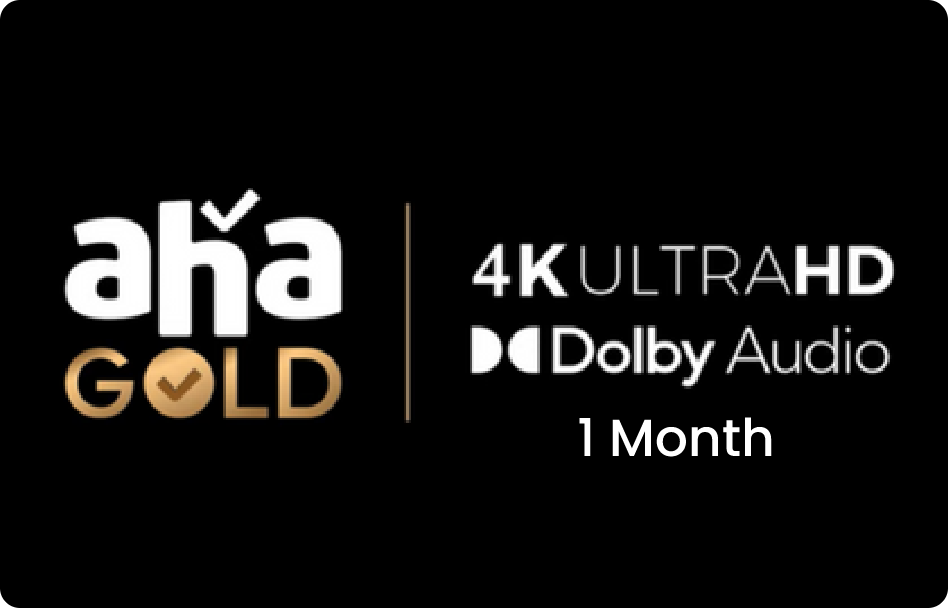 aha Gold Pack (Telugu + Tamil, 4K and Dolby)- 1 Month